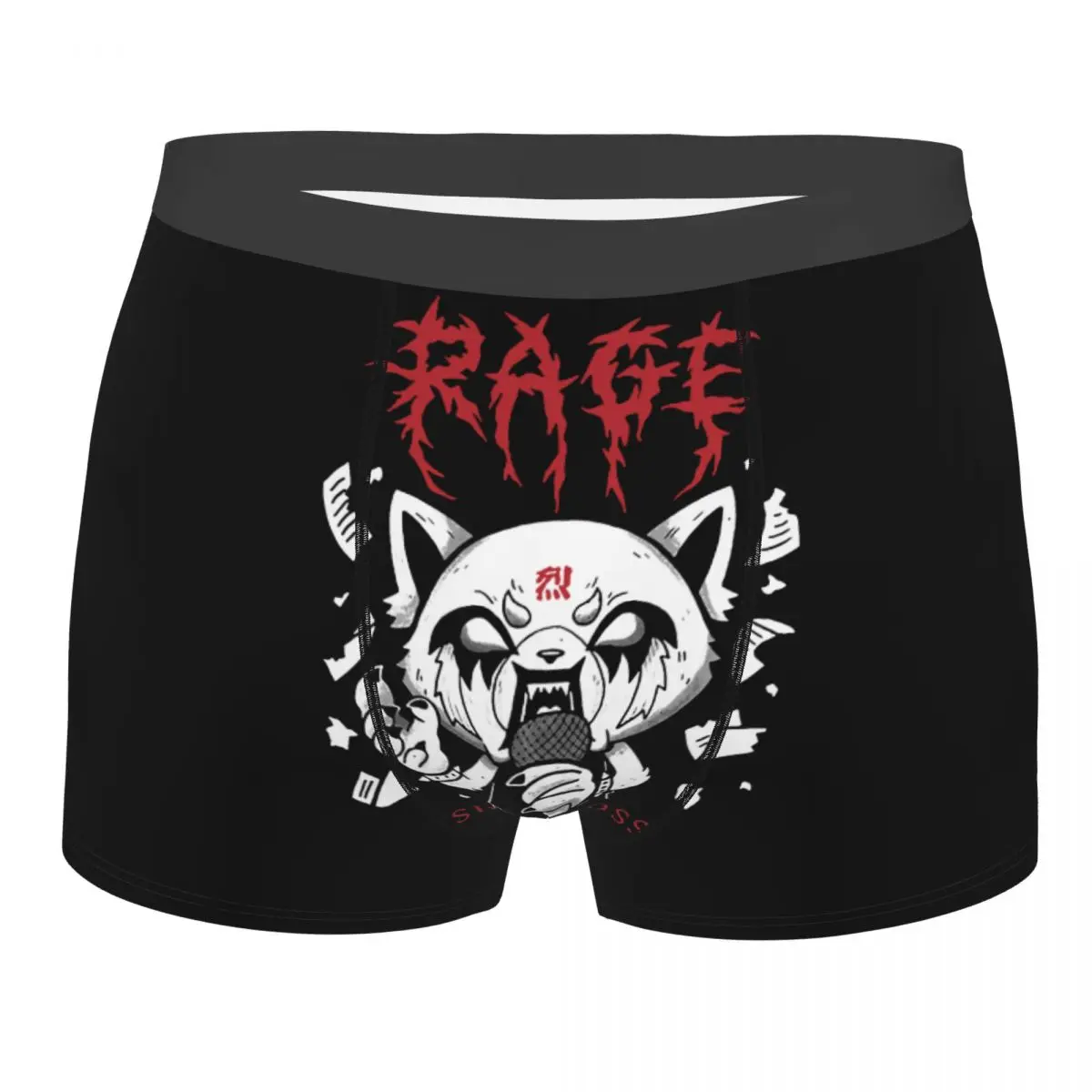 

Men Aggretsuko Aggressive Retsuko Karaoke Rage Mood Underwear Humor Boxer Briefs Shorts Panties Homme Soft Underpants S-XXL