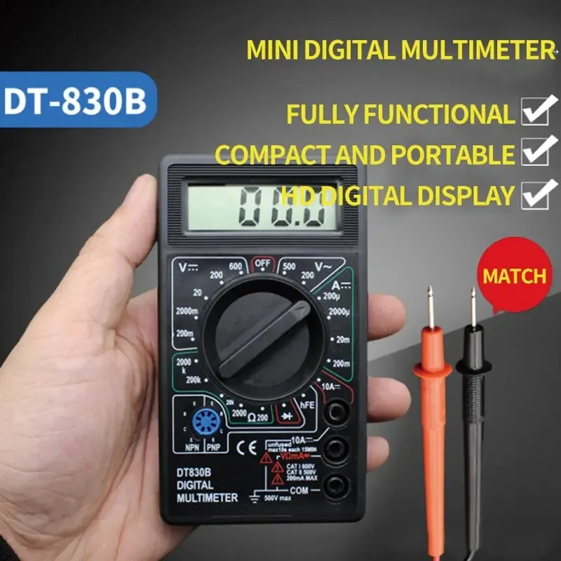 Dt830b Digital Multi Meter Mini Universal Handheld Multi Meter Electrical Instrument 2