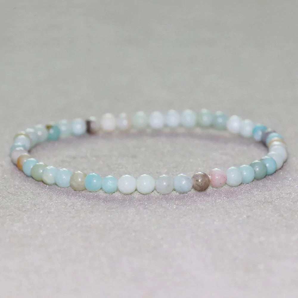 Mini Bracelet for 4 Mm Natural Stone Beads Tiger Eye Lapis Lazuli Gemstone Yoga Sweethearts Gift Jewelry
