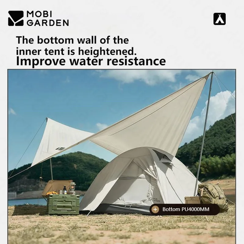 Mobiガーデン-アルミニウムブラケット付き防水キャンプテント