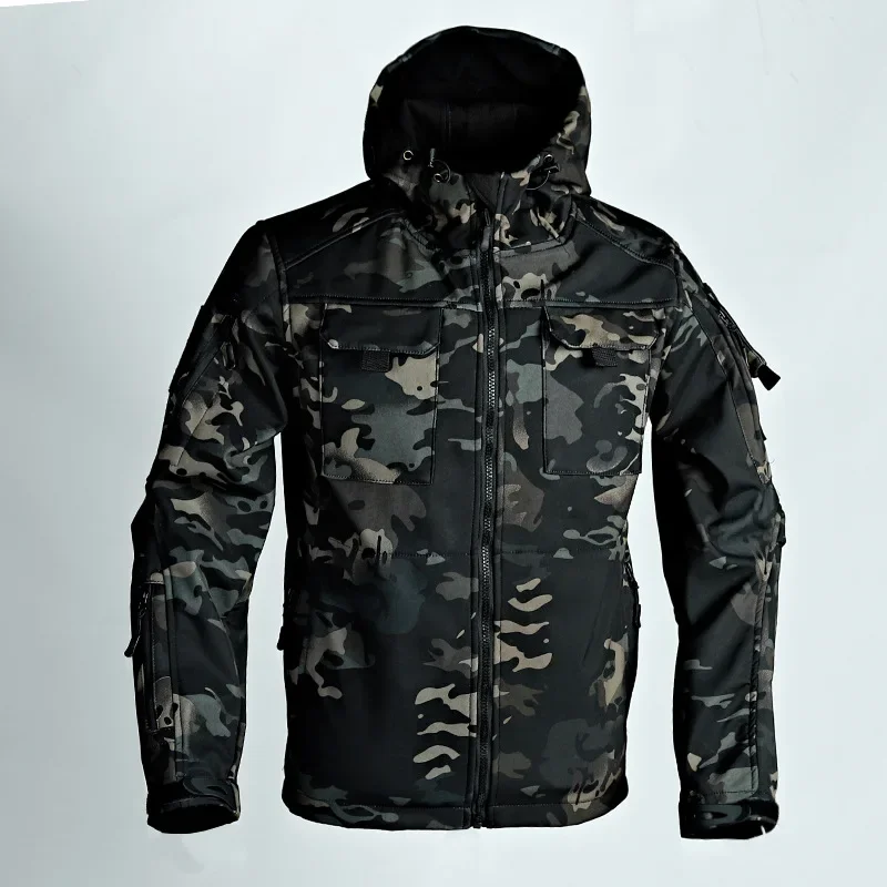 

Новая зимняя бархатная утолщенная уличная куртка Invader с мягкой оболочкой, тактическая ветрозащитная и водонепроницаемая куртка и брюки для альпинизма