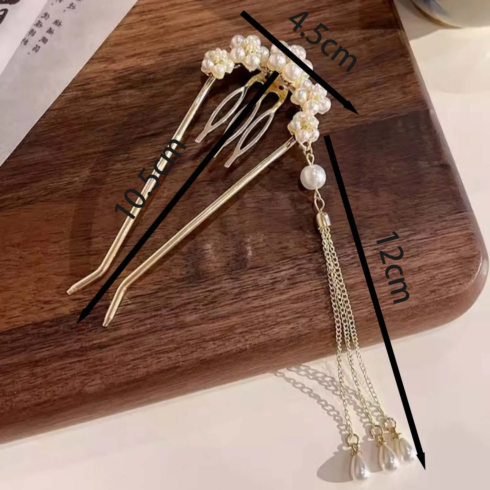 1PC Pearl - Decorated Hair Stick with Tassel, Elegant Hair Accessory for Women, Perfect for Updo Hairstyles