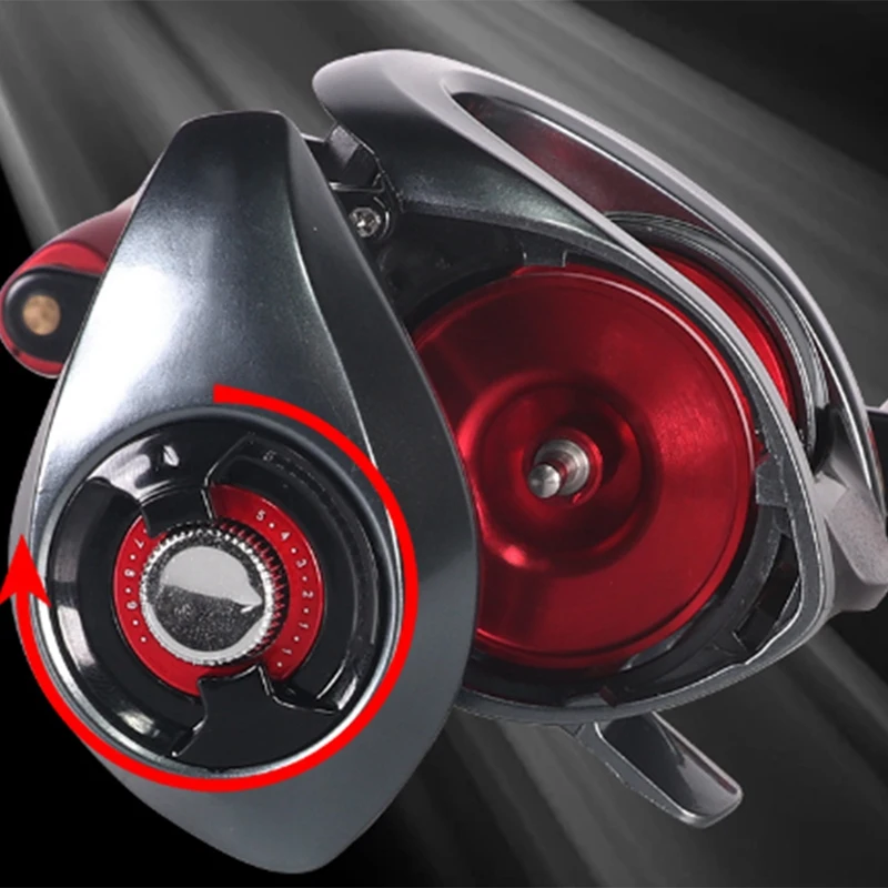 

1 Piece Bait Casting Reel High Speed Gear Ratio Saltwater Magnetic Brake System Ultralight Fishing Drop Wheel Black