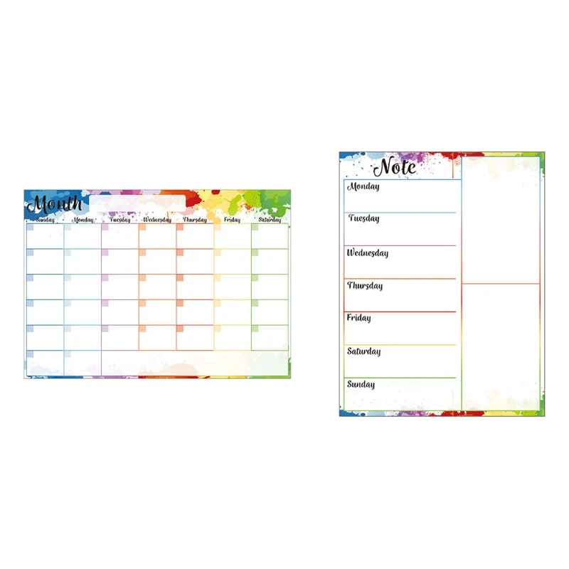 2024 New Soft Magnetic Whiteboard Monthly/Weekly Schedule for Home Office Self-discipline