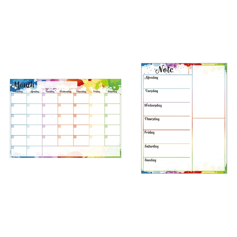 

2024 New Soft Magnetic Whiteboard Monthly/Weekly Schedule for Home Office Self-discipline