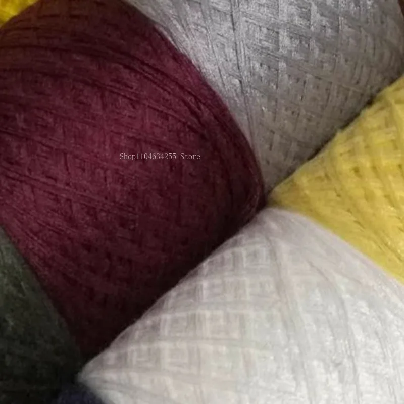 500g/롤 머서라이징 코튼 라인 6가닥 순면 중간 두께 실 DIY 수제 뜨개질  옷 스카프 코바늘 실