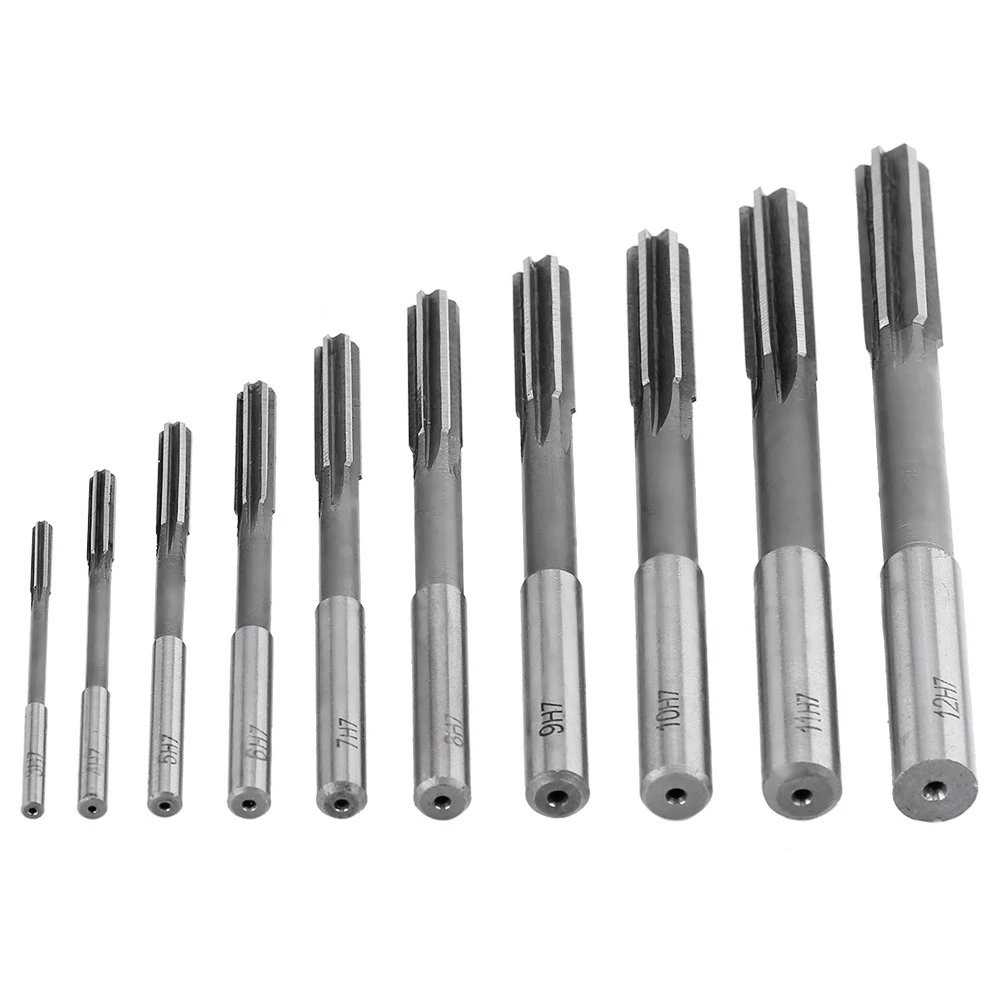 Cutting Reamer Milling Cutter HSS H7 Straight Flute Reamer Machine Cutter 3/4/5/6/7/8/9/10/11/12mm Milling Reamer 2