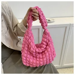 Elegant Quilted Crossbody Tote - Large Capacity Fashion Shoulder Bag (Rose Pink)