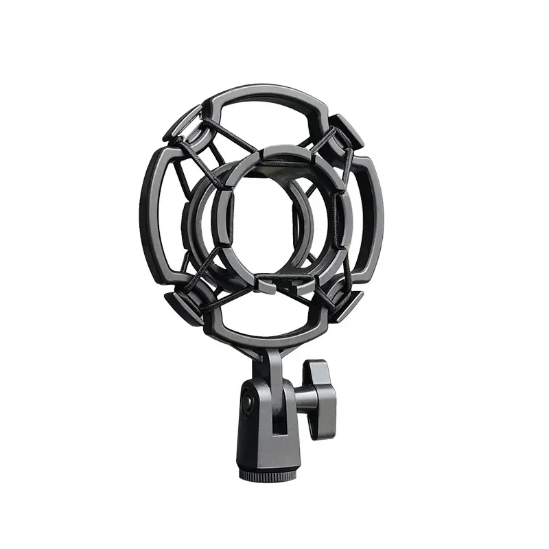 Universal Professional Condenser Microphone Mic Shock Mount Holder Studio Recording Bracket For Large Diaphram Mic Clip Black microphone mount clamp microphone shock mount