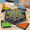 New！Geometry Chain Chess Puzzle Triangle Chess Desktop Game Rubber Band Training Family Interaction for Children Birthday Gift 1