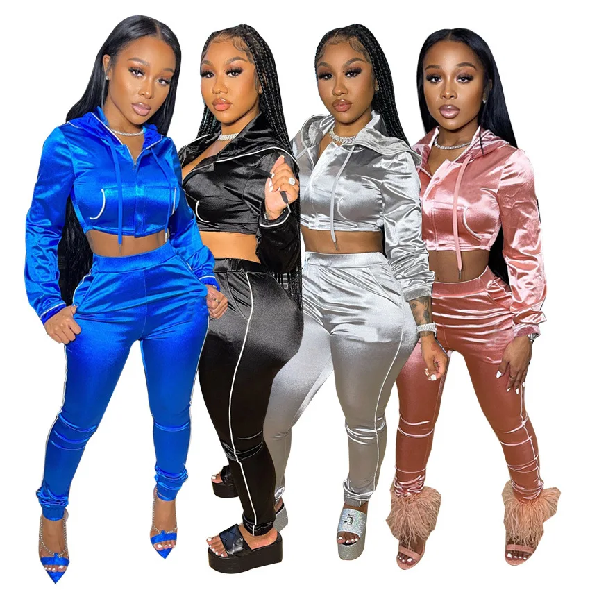 

Jacket Coat + Long Pants Sportsuit Matching Set Clothes For Women Outfit Casaul Women Tracksuit Two Piece Set