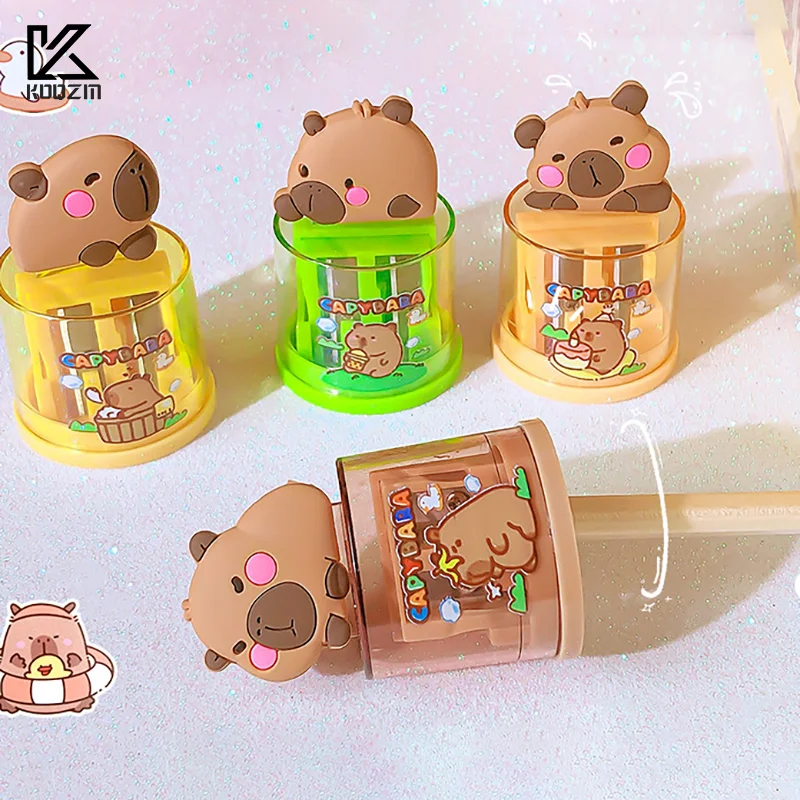 Kawaii Capybara Pencil Sharpener Creative Cartoon Office School Supplies pencil sharpener