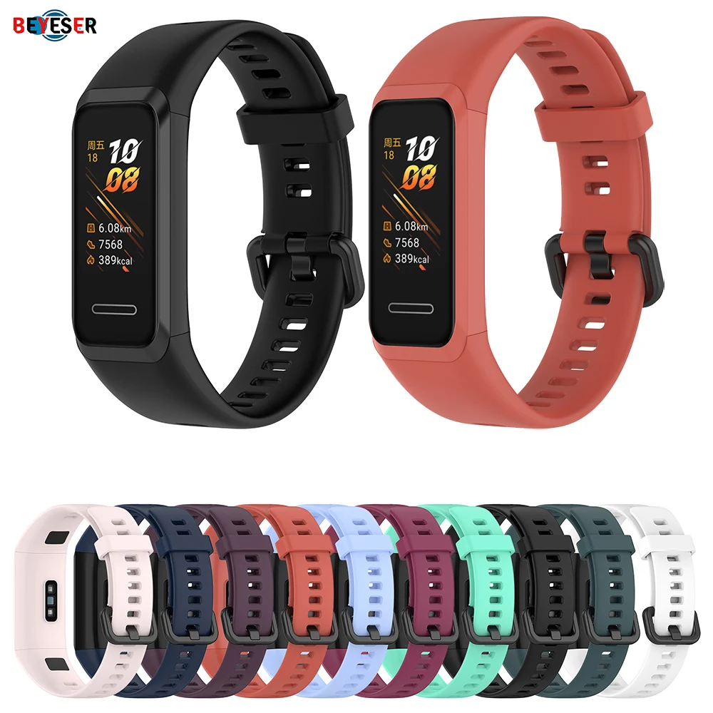 

Silicone Watchband For Huawei Band 4 Fashion Sports Adjustable Bracelet Wristband Smart Watch Quick Release Replacement Strap