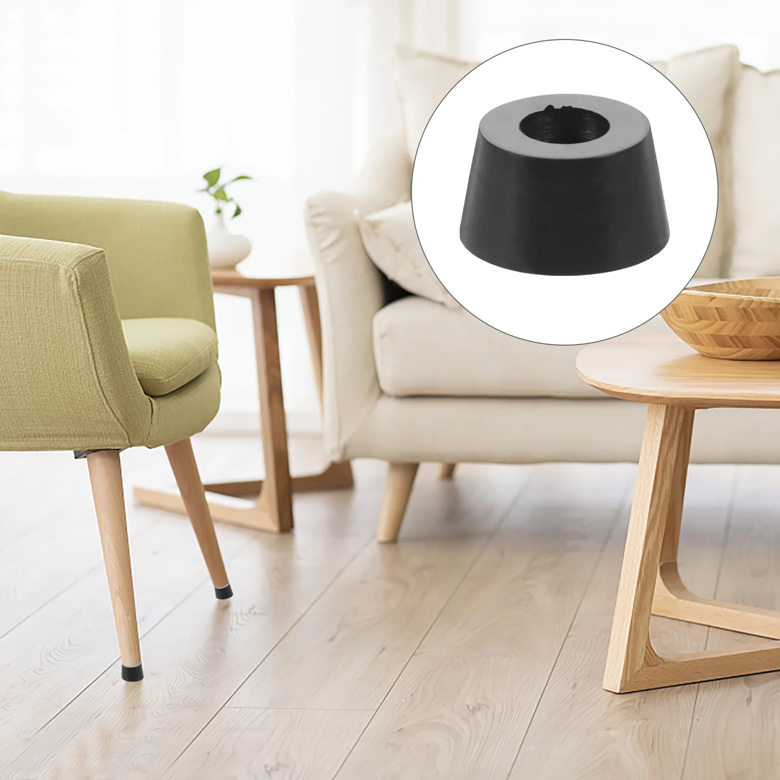 

60 Pcs Furniture Heightening Pads Non-skid Furniture Pad Rubber Leg Table Household