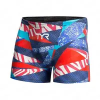 New Summer Men's Swim Jammer Swimsuit Shorts Athletic Training Swimwear Swimming Trunks Beach Tights Shorts Diving Surfing Pants