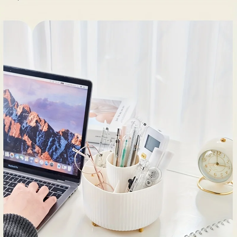 Pen Holder Office Rotating Large Capacity Desktop Stationery Storage