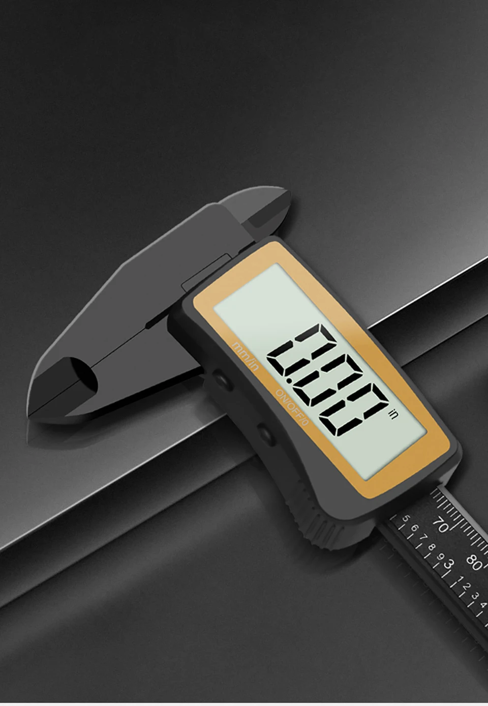 Description Picture 5 of itemHigh Precision Carbon Fiber Full Screen Digital Display Vernier Calipers High Precision 0-150mm Electronic Calipers Measure Tool