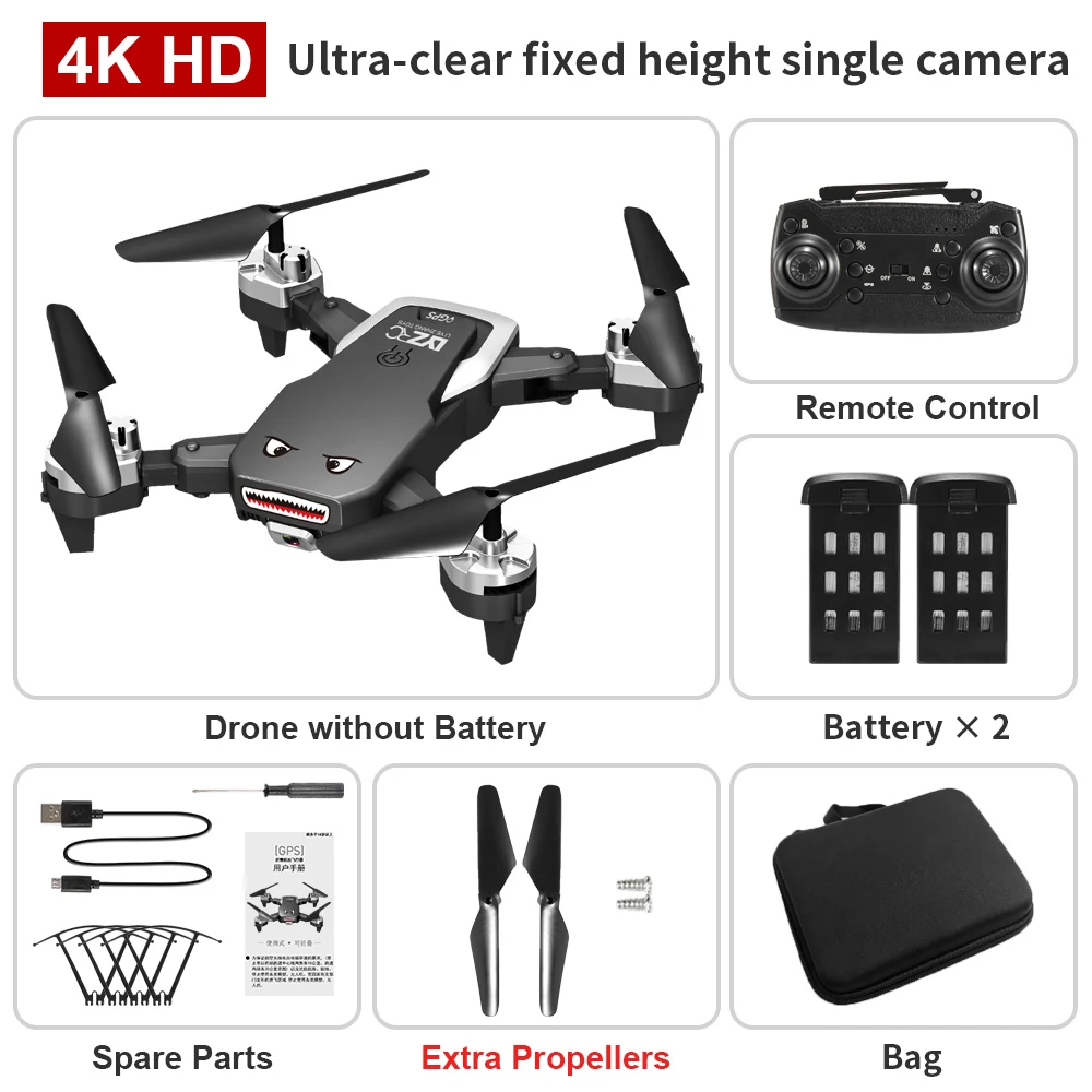 L105 GPS 4K HD Camera Child Drone Wifi 25Min Flight Quadcopter RC Distance 1KM Foldable Helicopter Remot Control Aircraft Toys explorers 4ch remote control quadcopter RC Quadcopter