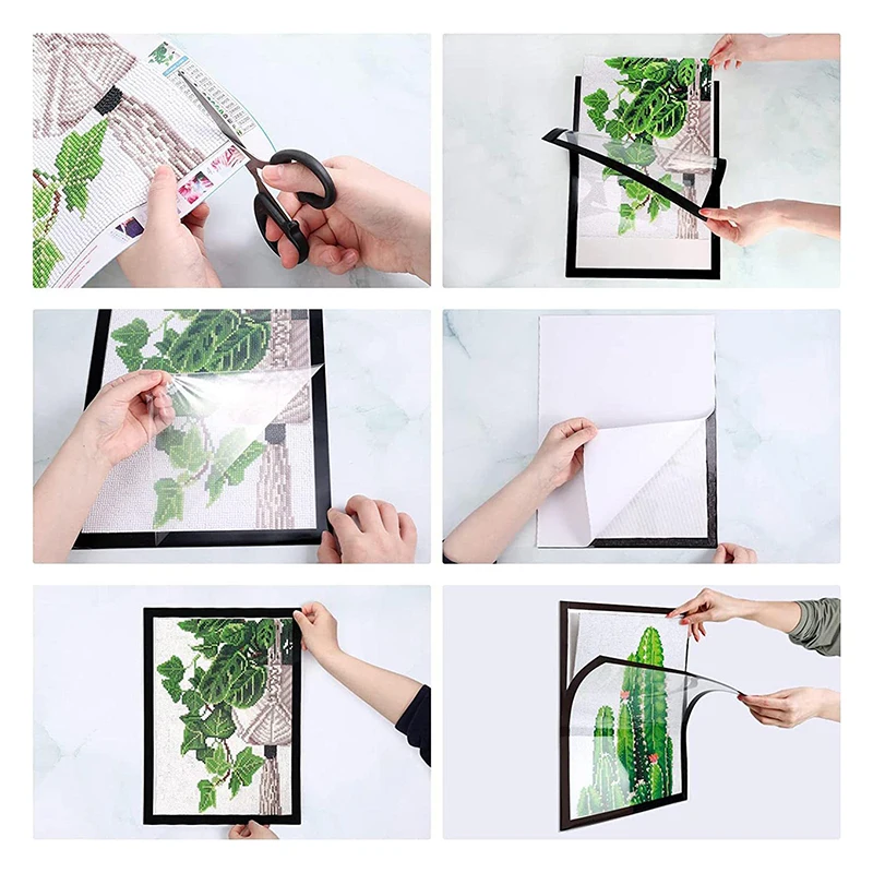 Photo Frame 3Pcs 30*40cm Diamond Art Magnetic For Office Display