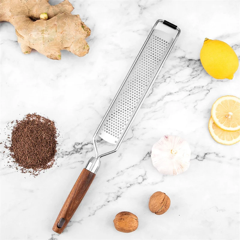 Stainless Steel Cheese Grater Slicer Lemon Zester Chocolate Chopper Fruit Peeler Planer Non-Slip Handle Lightweight Cook Gadgets