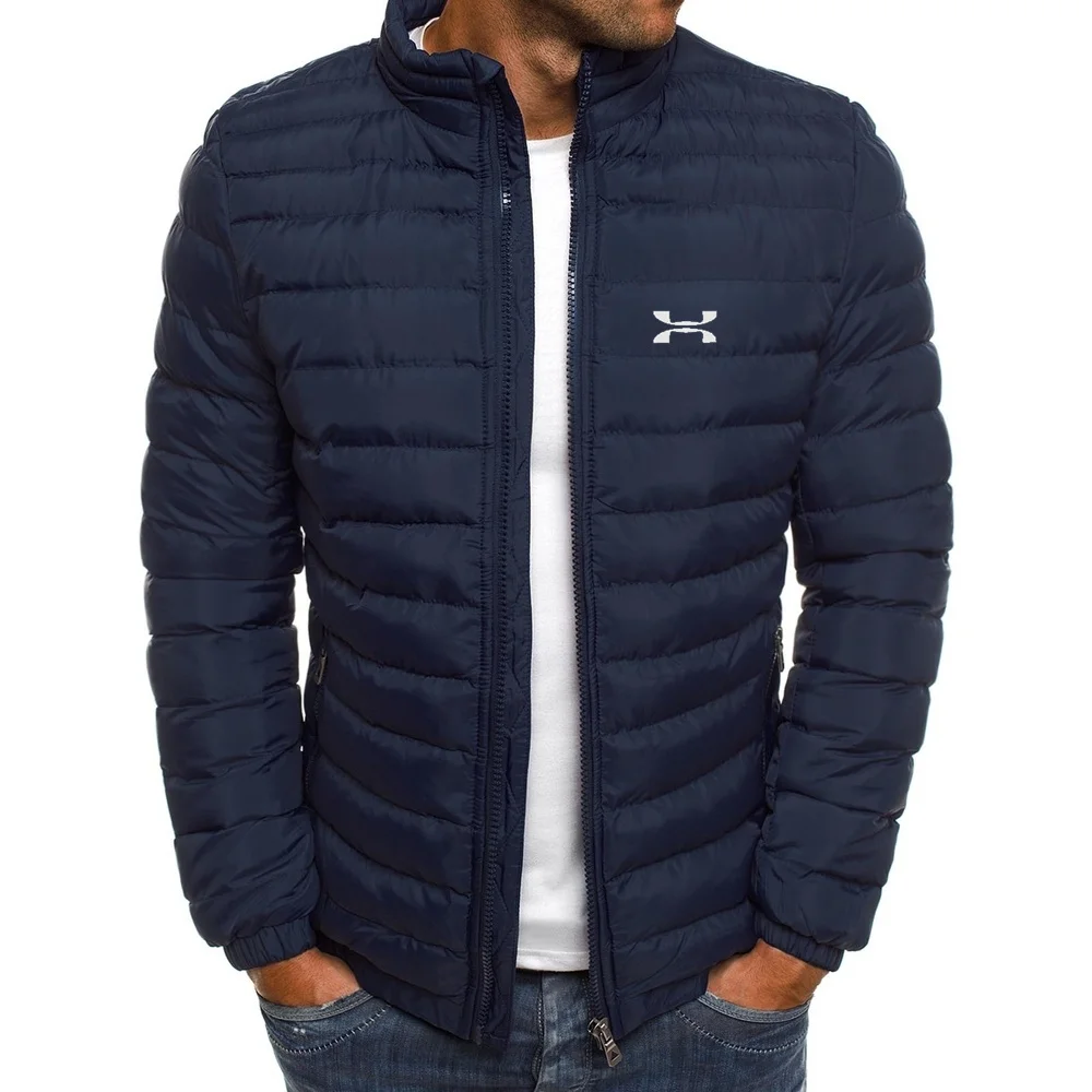 

Chaqueta de invierno para hombre, Parka cálida con cuello levantado, abrigo informal de marca, moda urbana, exterior, Invierno