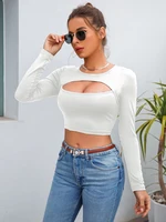Rebecca Round Neck Long Sleeve Crop Tank Top 5