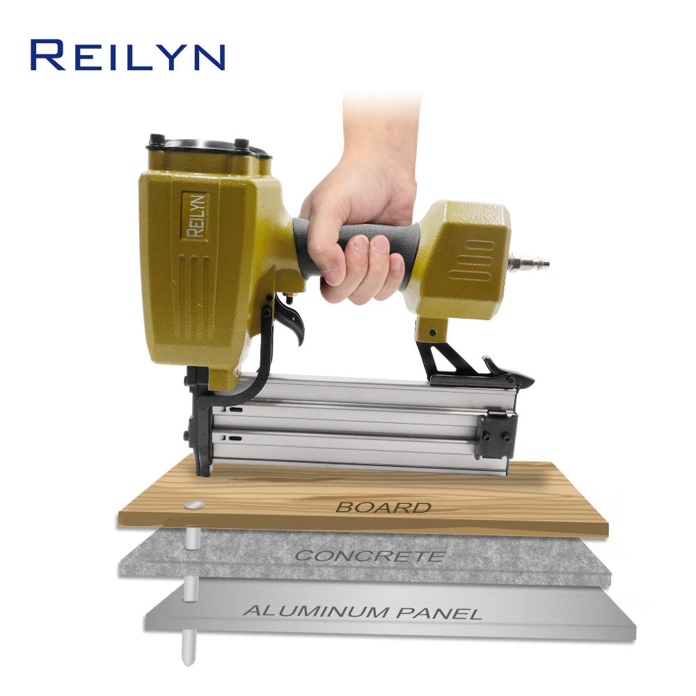 Reilyn Air Concrete Nailer ST64C Concrete Steel Nail Gun for 18 64mm Steel Nails Pneumatic Nailer