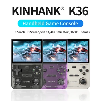 KINHANK Open Source K36 Retro Console per videogiochi portatile 16000 giochi Emulatore per PS1/PSP/DC/N64/SS 500nit Schermo IPS da 3,5 pollici 1