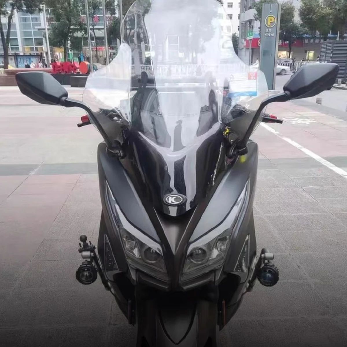 범퍼 범퍼 스포트라이트 브래킷 바디 보호 확장 페달 프론트 범퍼 프레임 KYMCO Xciting S400 Xciting400 2019-2022용