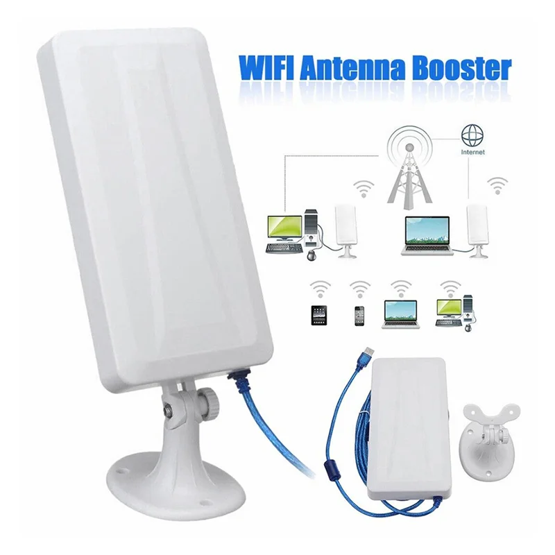 장거리 와이파이 확장기, 무선 실외 라우터 리피터, WLAN 안테나, 부스터 5M, 150Mbps