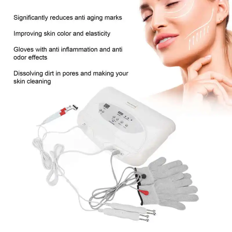 

New BIO Electric Electrodes Skin Lifting Machine For Wrinkle Removal / Facial Lifting / Facial Tighten with Glove Body Leg Belly