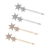 4 Pcs Five-pointed Star Hairpin Girl Barrette Pentagram Bobby Drill Alloy Barrettes 6