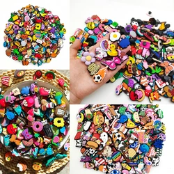 Big Sale Random Store Products 20-500Pcs Sandals Shoe Charms Buckle Clog Decorations PVC Garden Accessories Gifts