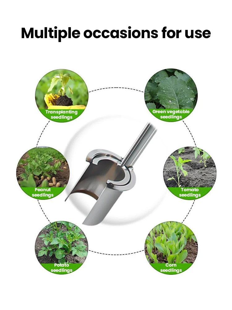 Gardening Agricultural Seedling Tube Transplanter Garden Handheld Planting Machine Parts Flower Transplanting Extractor Tool