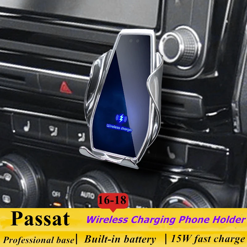 

Подходит для Volkswagen Passat 2016-2018 Автомобильный держатель для телефона 15 Вт Qi Беспроводное зарядное устройство для iPhone Xiaomi Samsung Huawei универсально...