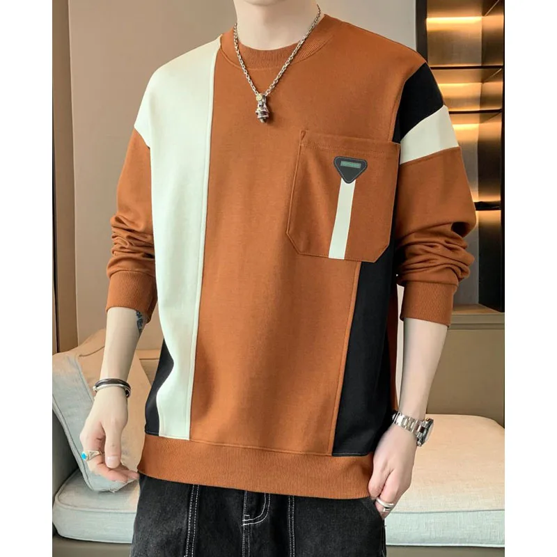 New Spring and Autumn Fashion Brand Splice Colored Round