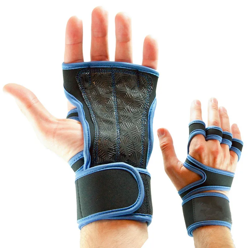 Fingerless Gloves Leather Silicone Palm Grip Anti-Skid Hand  Wrist Wraps Support  Fitness Cycling Women Men Games Sex Gym Gloves 1pair weight lifting training gloves women men fitness sports body building gymnastics grips gym hand palm protector gloves