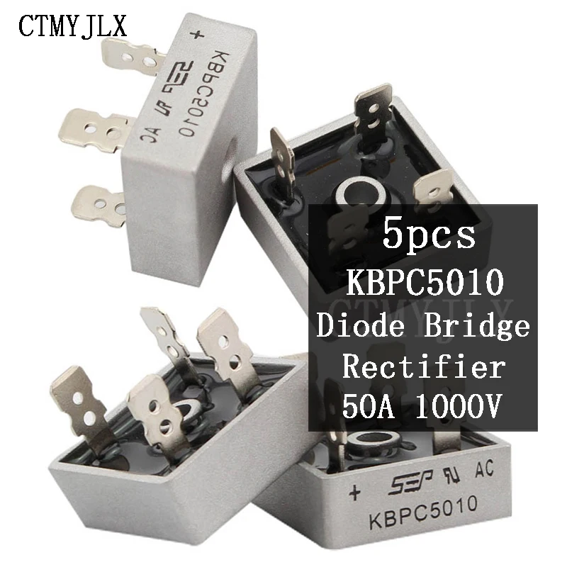5pcs KBPC5010 Diode bridge 50A 1000V Diode Bridges Rectifier KBPC 5010 Power Rectifier DIY Electronic Componentes KBPC5010