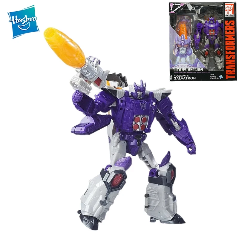 

In Stock Original Hasbro Transformers TITANS RETURN GALVATRON Voyager PVC Anime Figure Action Figures Model Toys