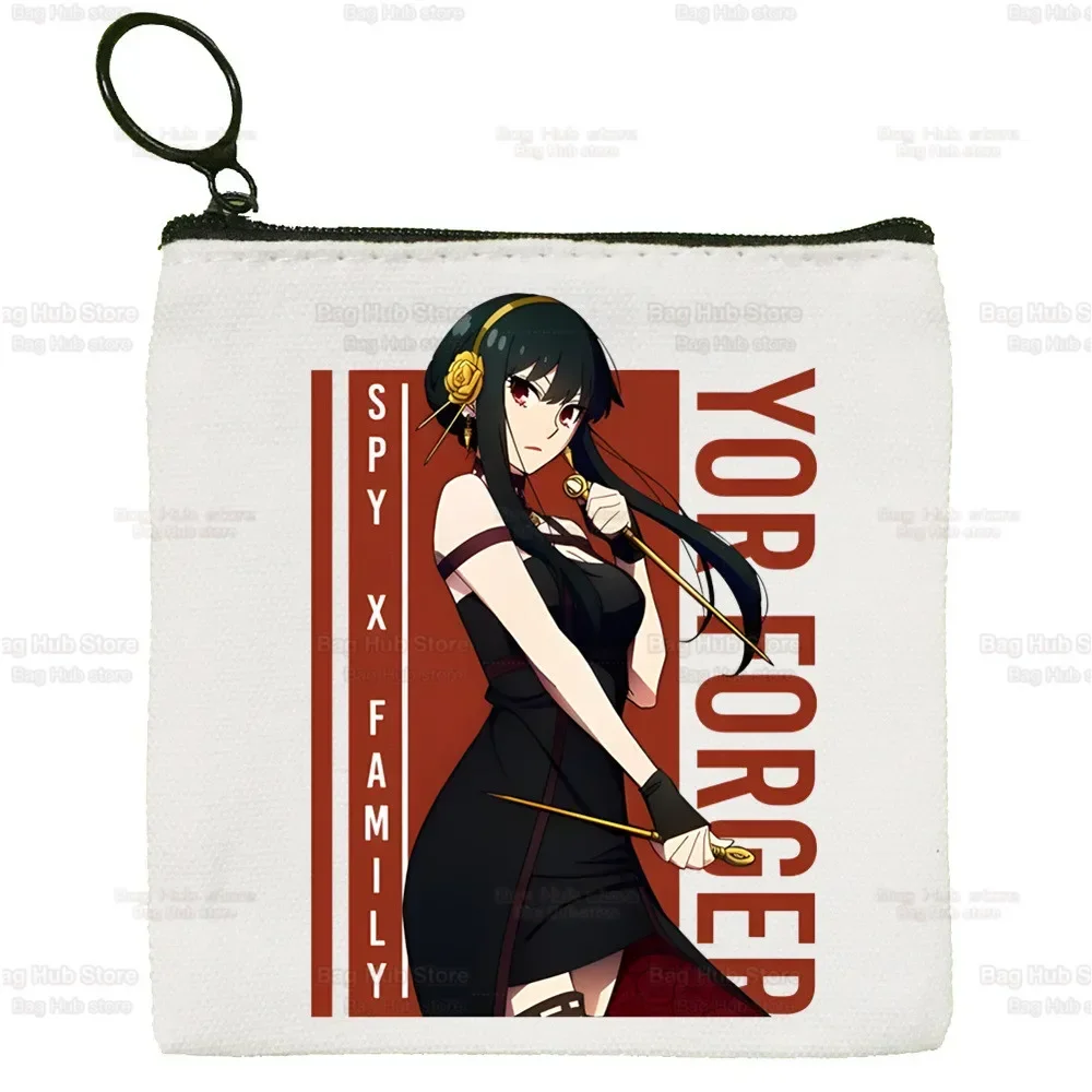 

Парусиновый Кошелек для монет для всей семьи Spy X, сумка для хранения для всей семьи