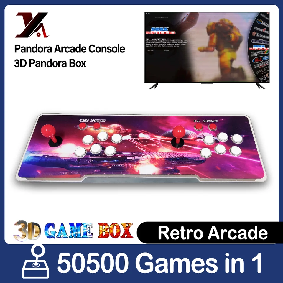 Pandora Arcade-3Dレトロゲームコンソールジョイスティック、8ウェイ