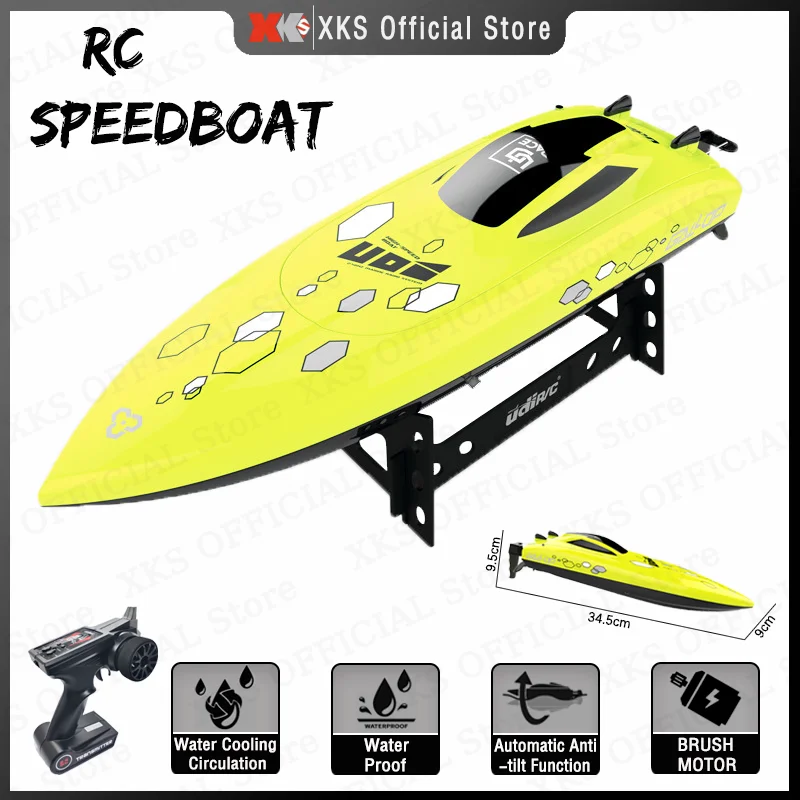 

Udirc Udi008 RC Boat 2.4G Remote Control 25Km/H High Speed Waterproof Capsize Protection PVC Boat RC Speedboat Toy Gift for Kids