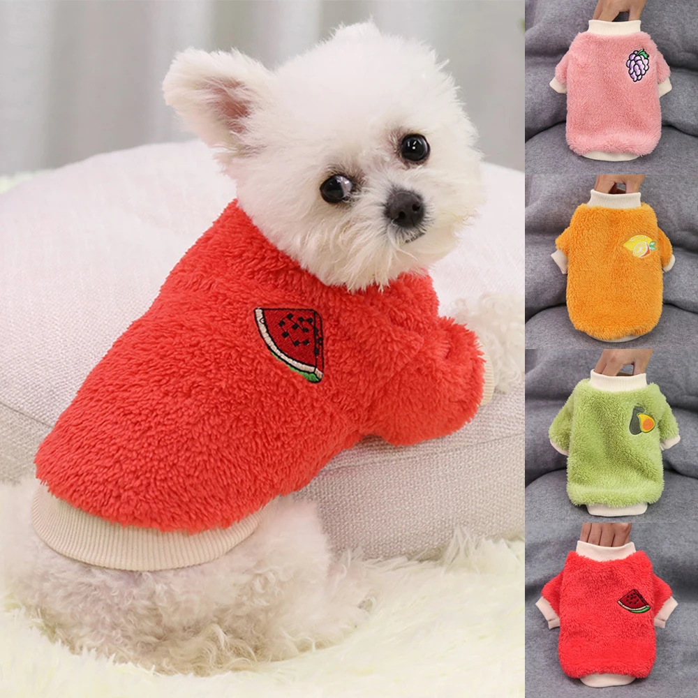 Pet Clothes Winter Warm Pullover Soft Fleece Pet Clothes For Small Dogs Puppy Cat Chihuahua Vest French Bulldog Costume Yorkie Pug Jacket