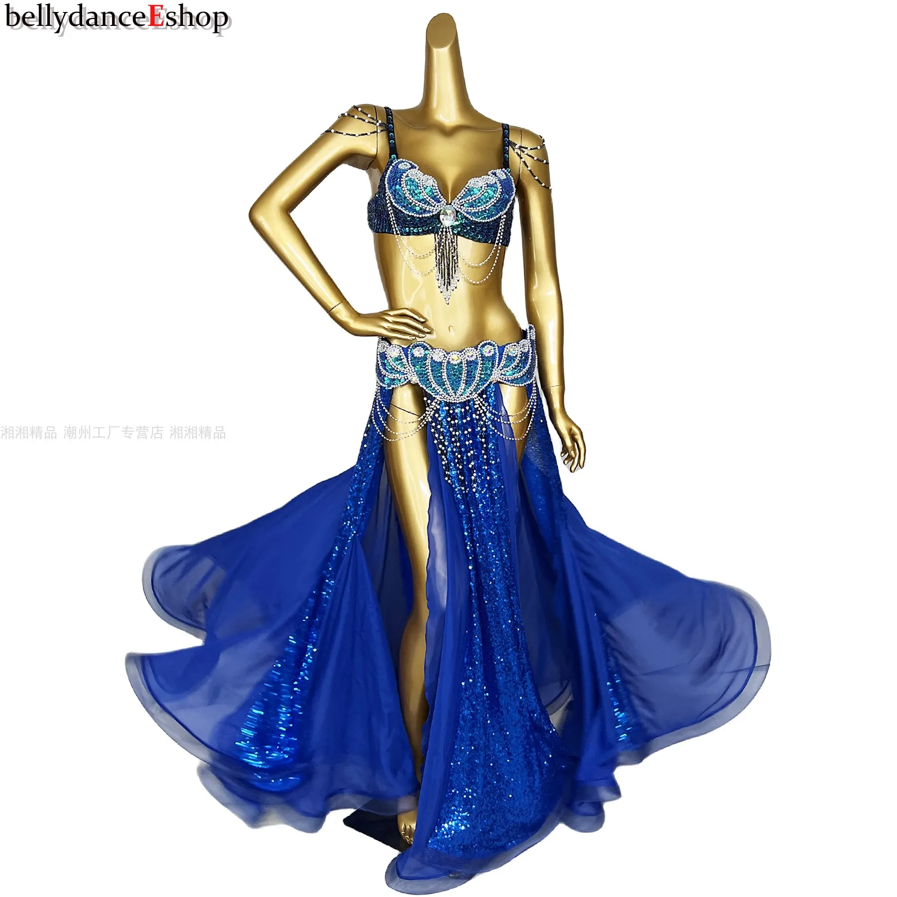 Belly Dance Costume New Women's Customization Beading Tassel Set