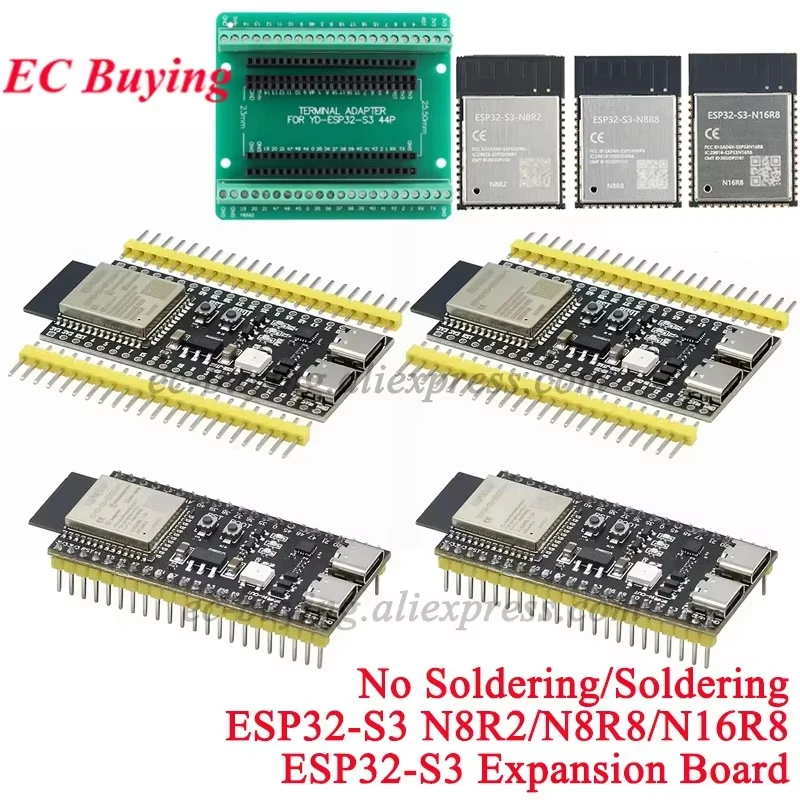 รูปสินค้า บอร์ดพัฒนา ESP32-S3 โมดูล Wi-Fi 2.4G และ Bluetooth เสริม Type-C