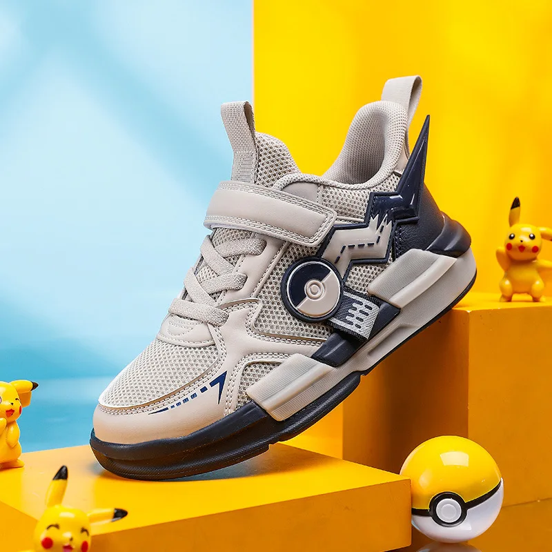 Four Season Sports Kids Cartoon Sneakers Outdoor Boys Classic Running Shoes Pu Leather Children's Walking Footwear Leisure 3