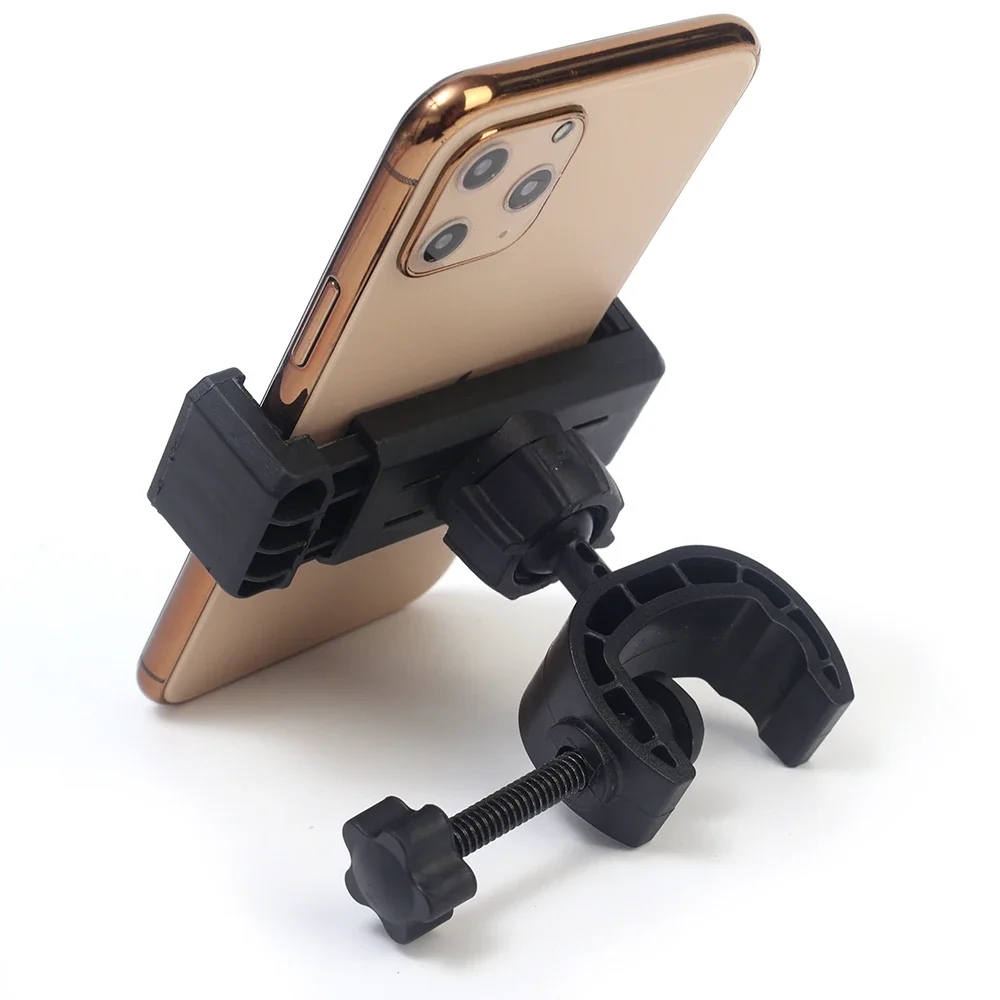 360-Grad-drehbares Stativ, Telefonhalter, Halterung, Ständer, Mikrofon, Handy-Unterstützung, Clip-on-Typ für alle Smartphones, Live-Übertragung – Detail 3
