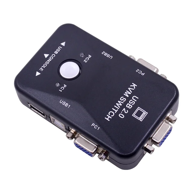 USB KVM переключатель 2 порта VGA переключатель SVGA Box USB 2.0 Мышь Клавиатура 1
