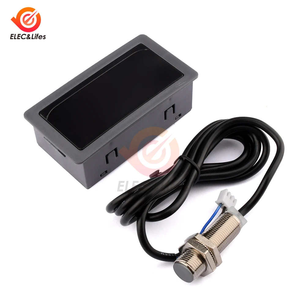 DC 8-24C 0.56 Inch High-precision Digital Tachometer DC 10-9999RPM Speed Meter Hall Proximity Switch shooting tachometer shooting speed meter