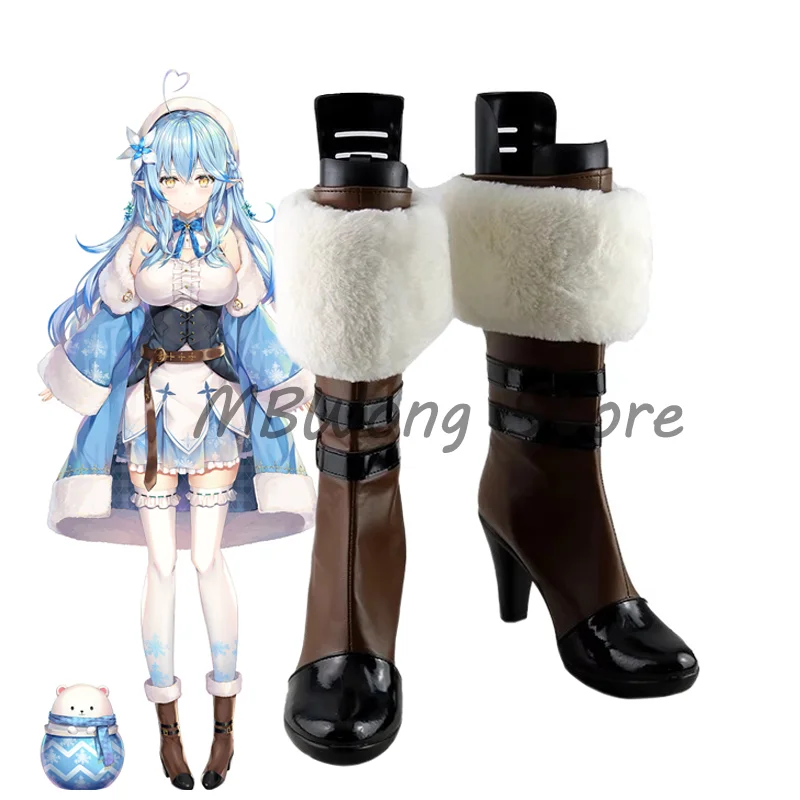 

Anime Vtuber Hololive Yukihana Lamy Cosplay shoes Boots Wig Halloween Carnival Women Men Costume Role Play Outfit Party Props